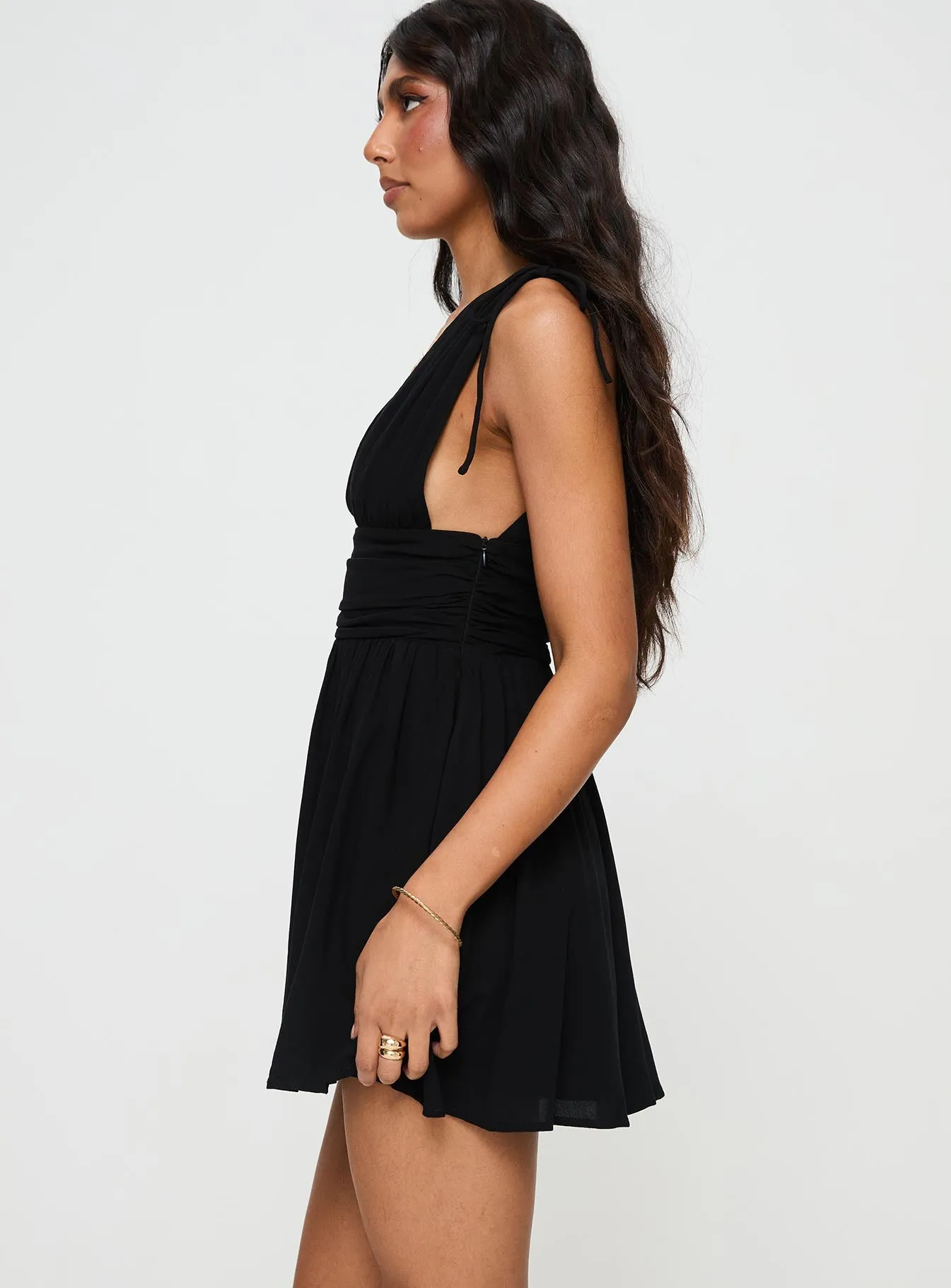 Black Madaline Mini Dress