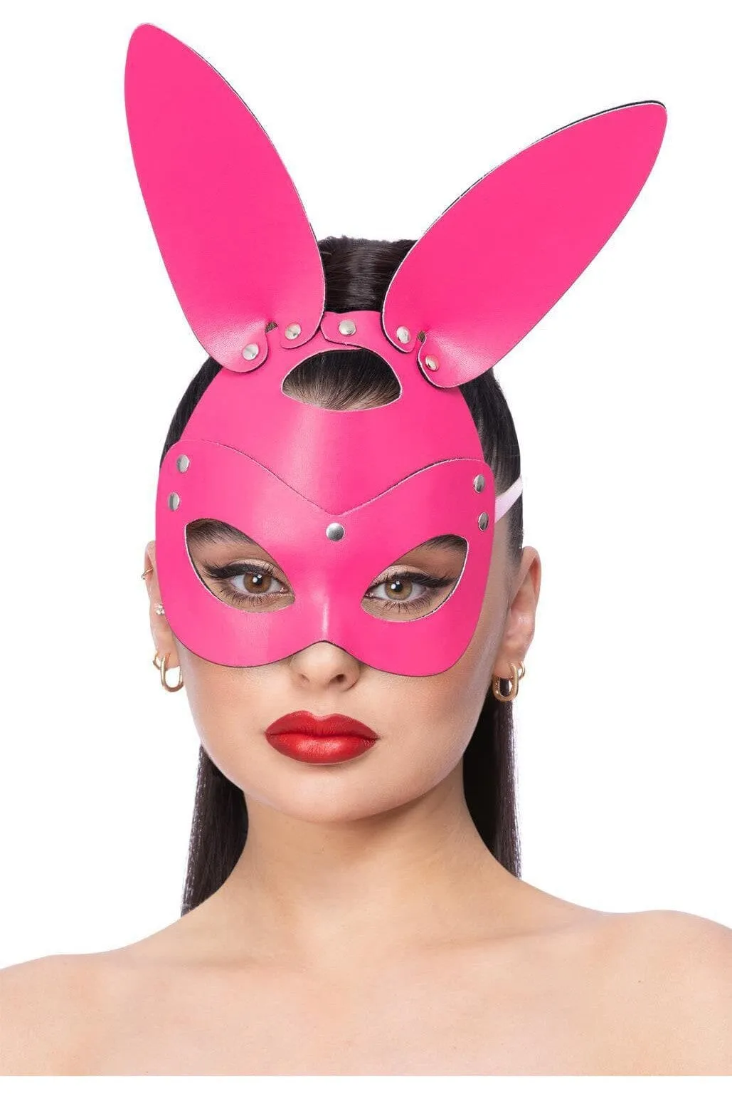 Fashionable Mock Leather Rabbit Mask in Fever Style