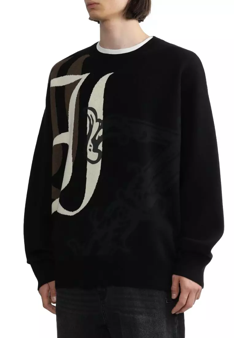 Monogram Knit Sweater by izzue