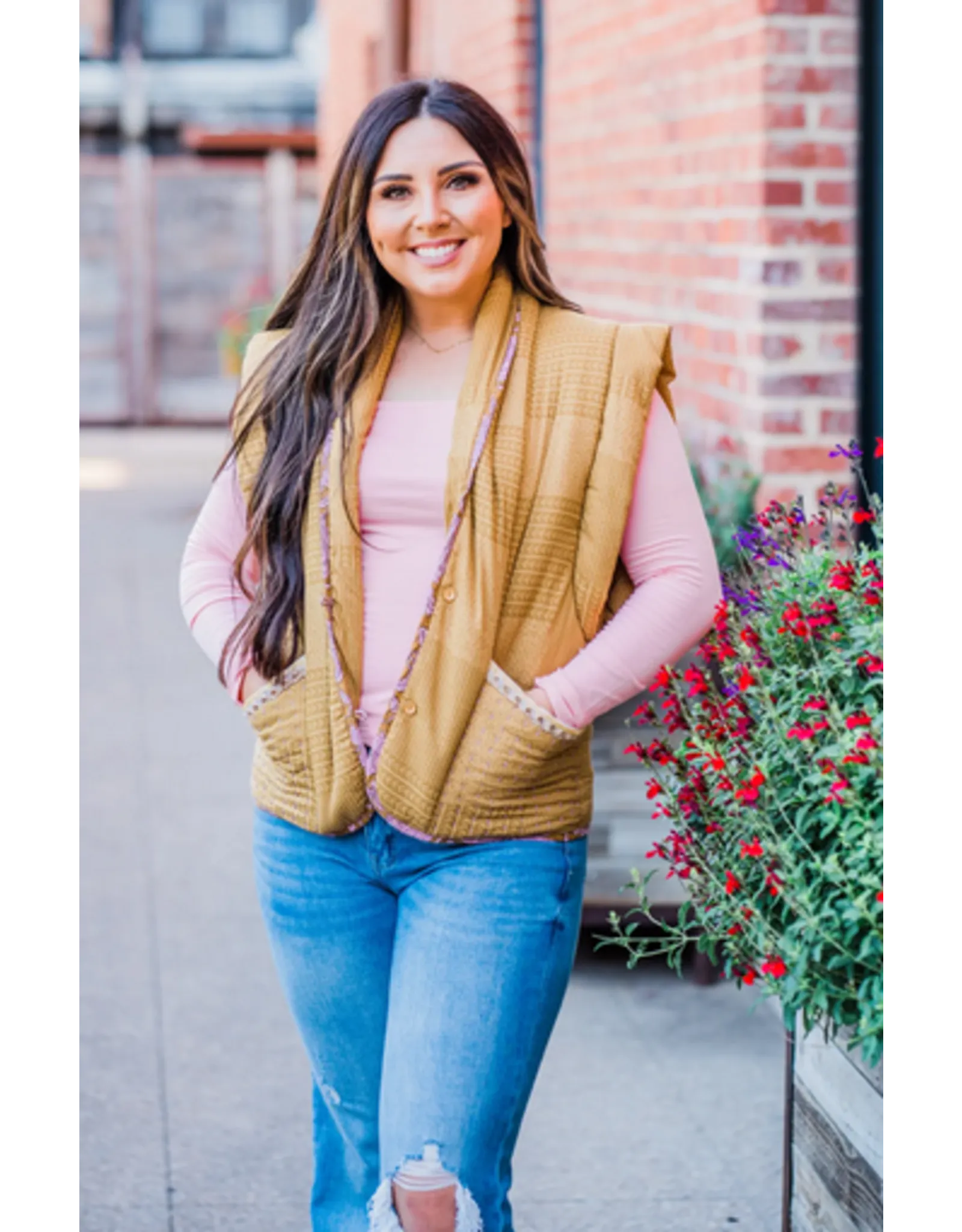 Mustard Viv Quilted Vest