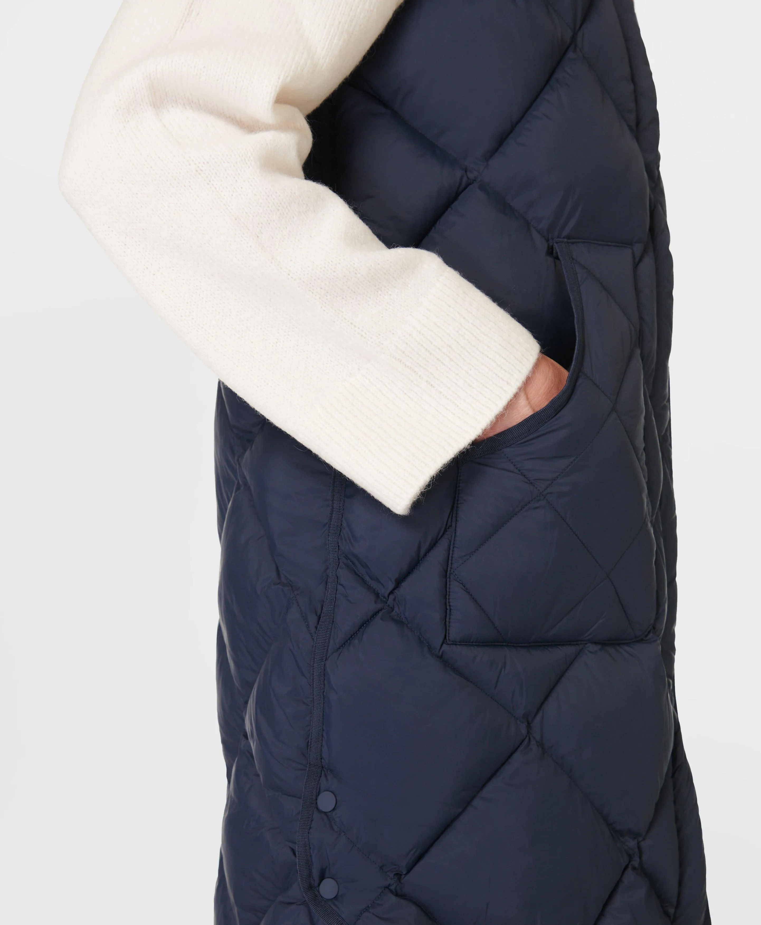 Navy-Blue Downtown Quilted Vest