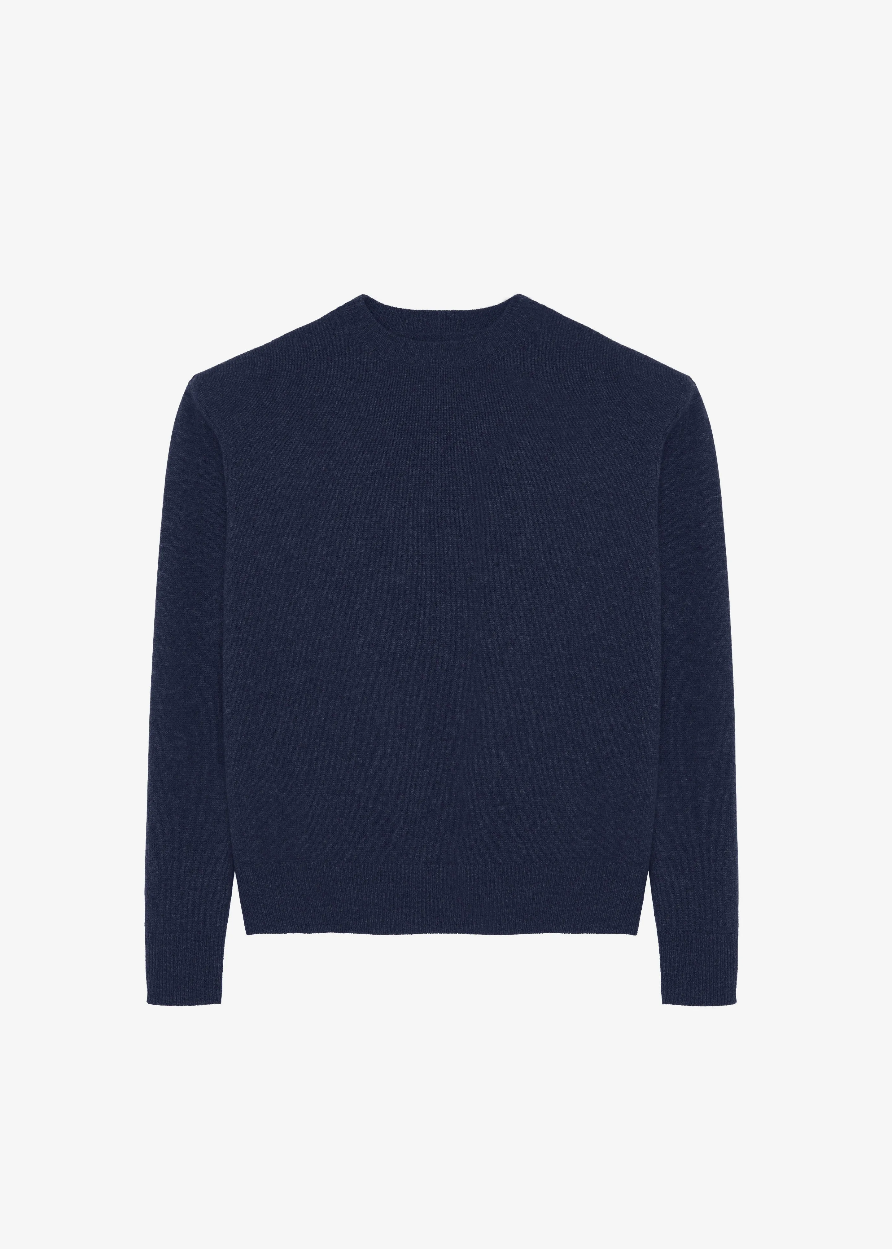 Navy Padded Knit Sweater