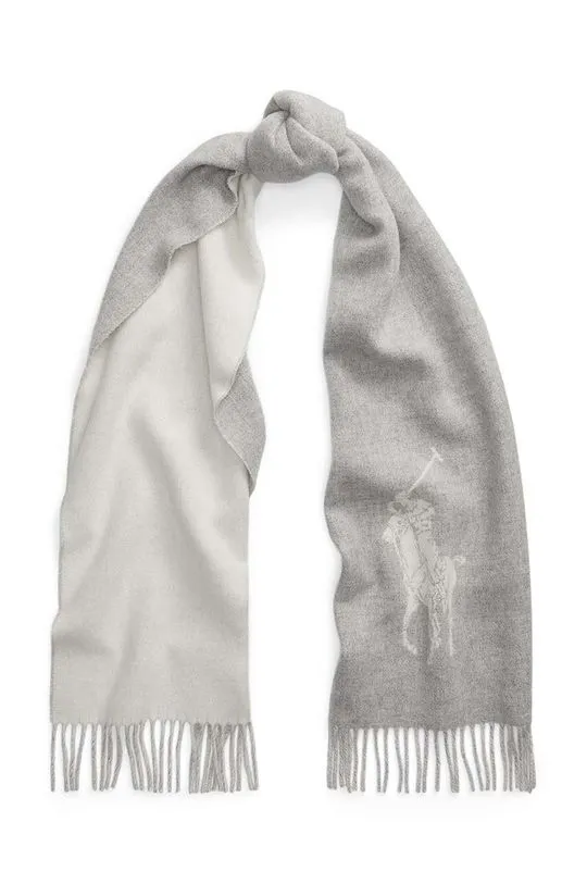 Norse Projects gray wool scarf smooth