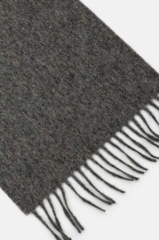 Norse Projects Gray Color Wool Scarf Moon Lambswool Scarf with Application N83.0021.1034