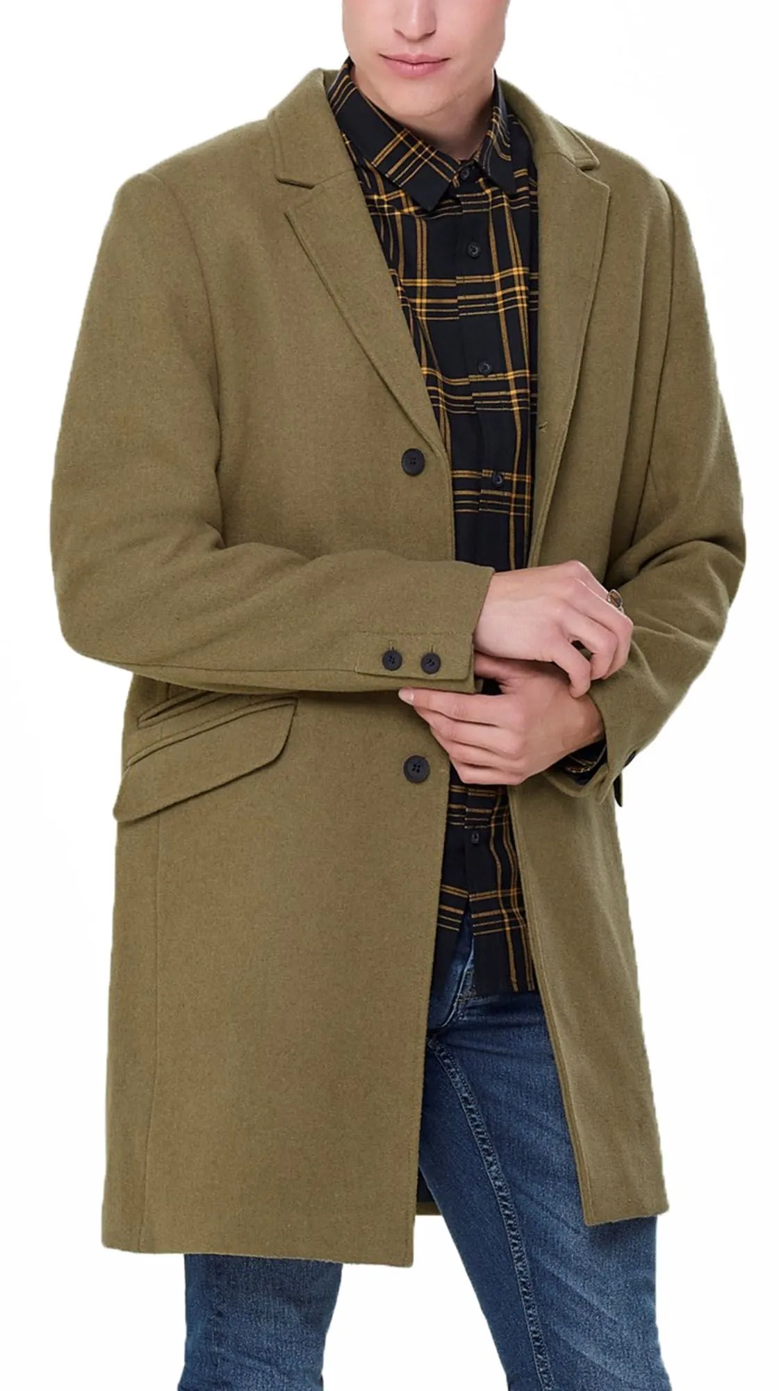 Julian Wool Coat in Lead Gray