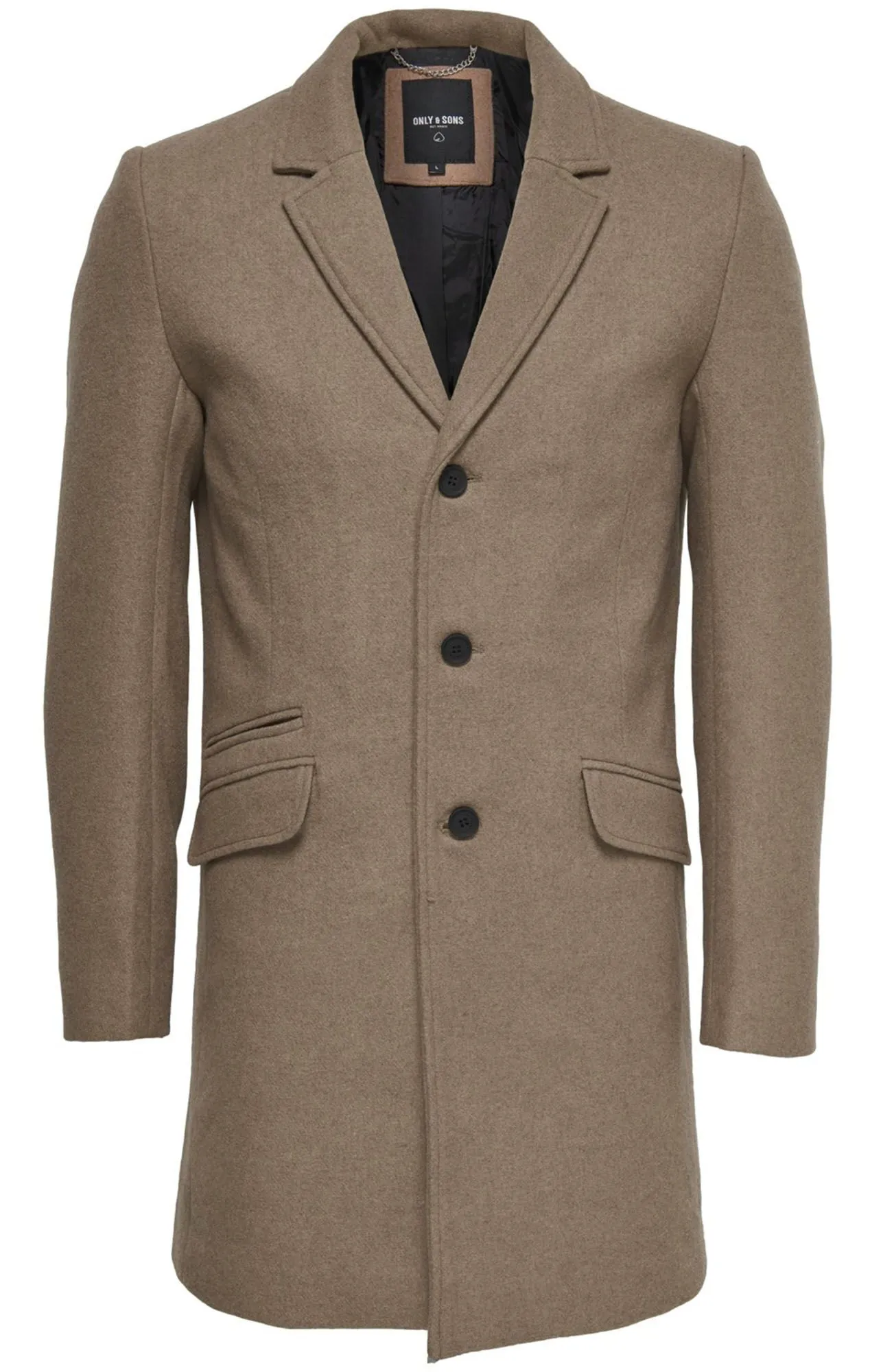 Julian Wool Coat in Lead Gray