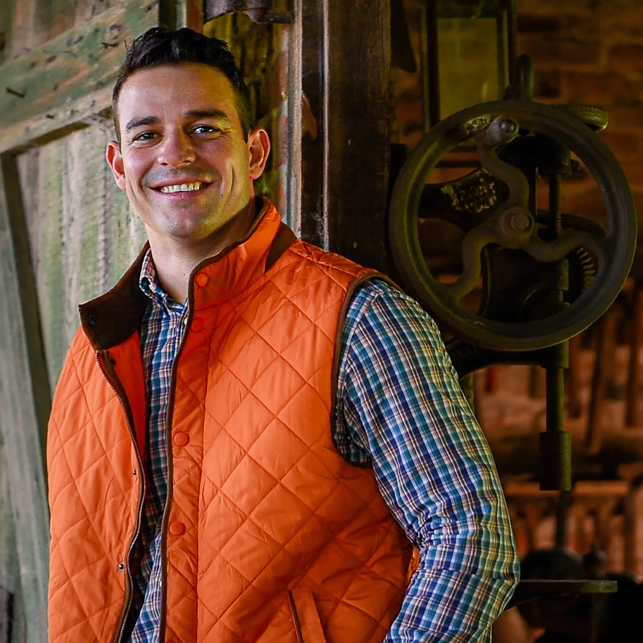 Orange Sportsman Quilted Vest