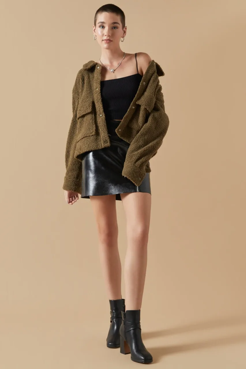 Brittny Oversized Sherpa Jacket