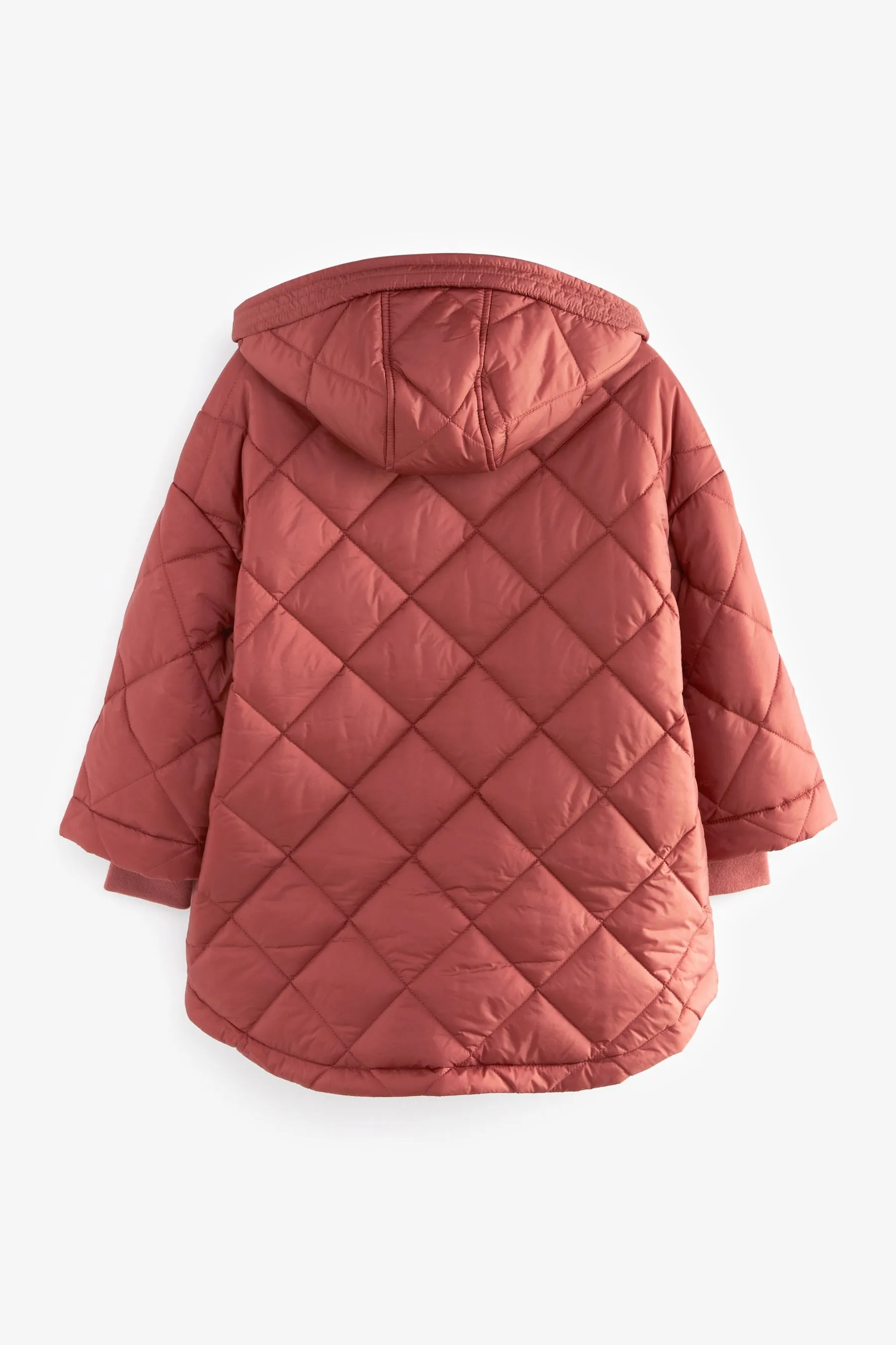 Oversized Rust Quilted Coat (3-16 years)