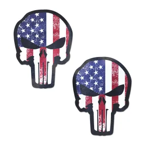 Patriotic Skull Nipple Covers - Stars & Stripes