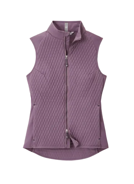 Peter Millar Women's Fuse Hybrid Quilted Vest in Parisian Fig