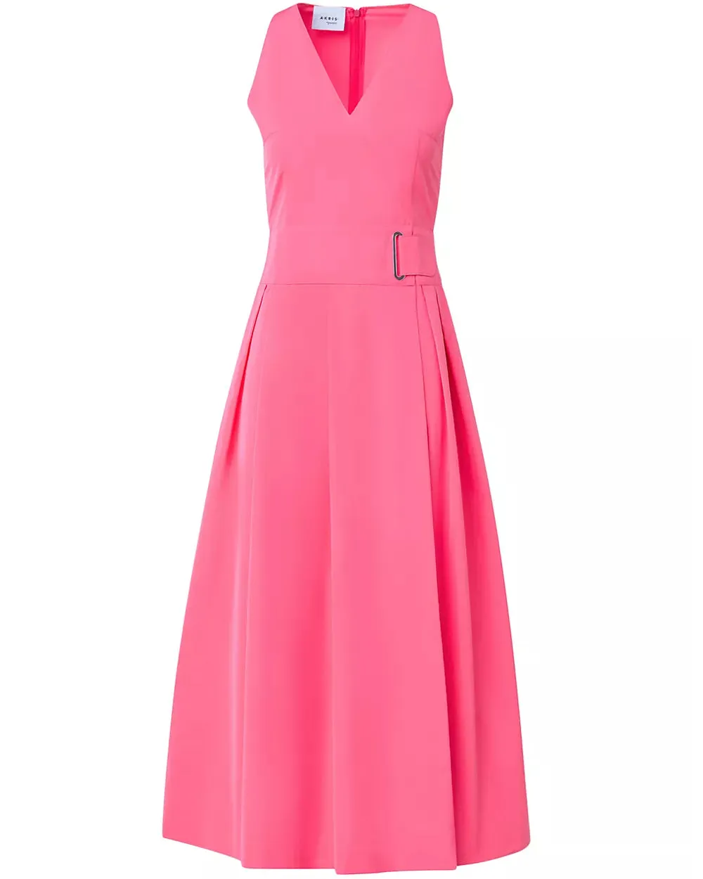 Pink Flared Taffeta Dress