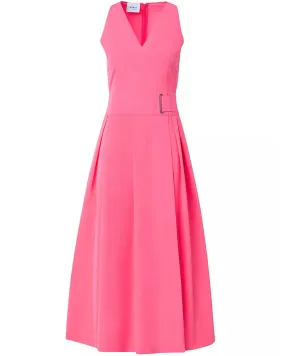 Pink Flared Taffeta Dress