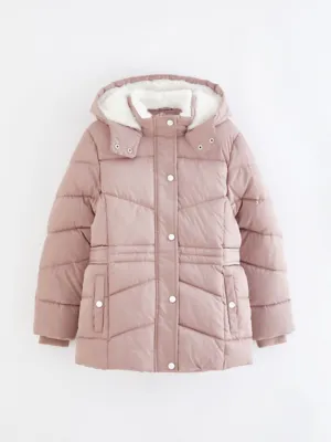 Pink Kids Hooded Padded Coat