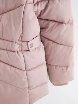 Pink Kids Hooded Padded Coat