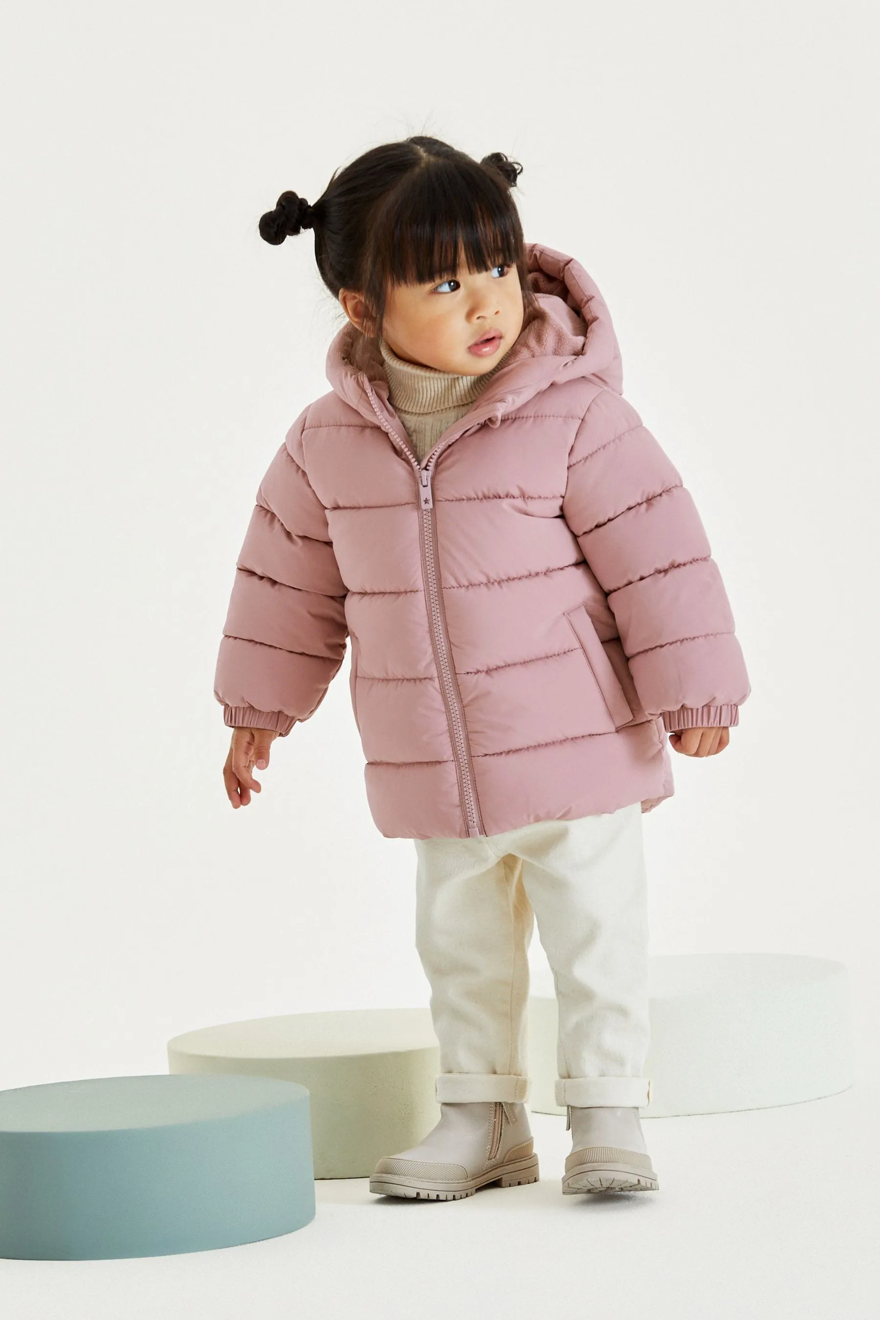 Pink Padded Coat for 3 months-7 years with Shower Resistance