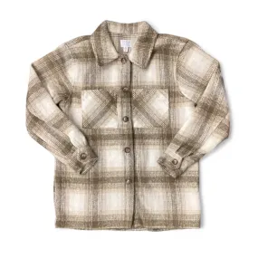 Plaid Pattern Jacket with Faux Fur and Sherpa Lining by Time And Tru, Size 8