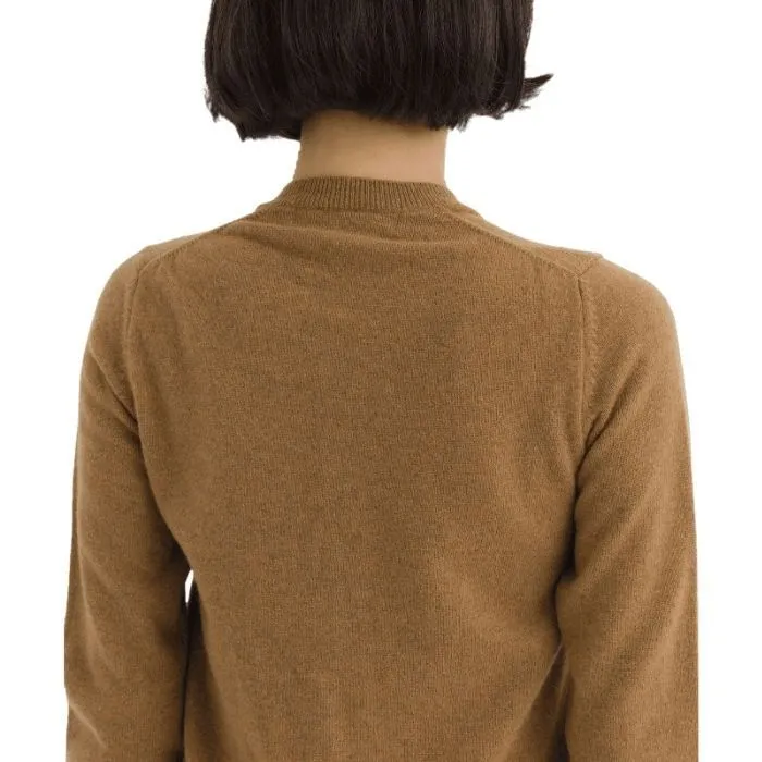 Wool Long Sleeve Plain Office Style Top