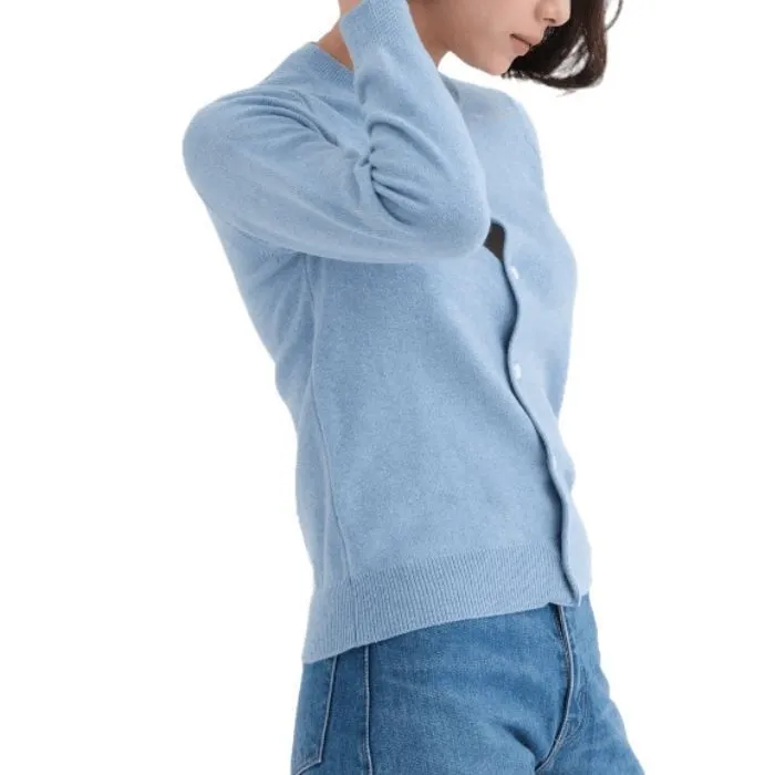 Wool Long Sleeve Plain Office Style Top