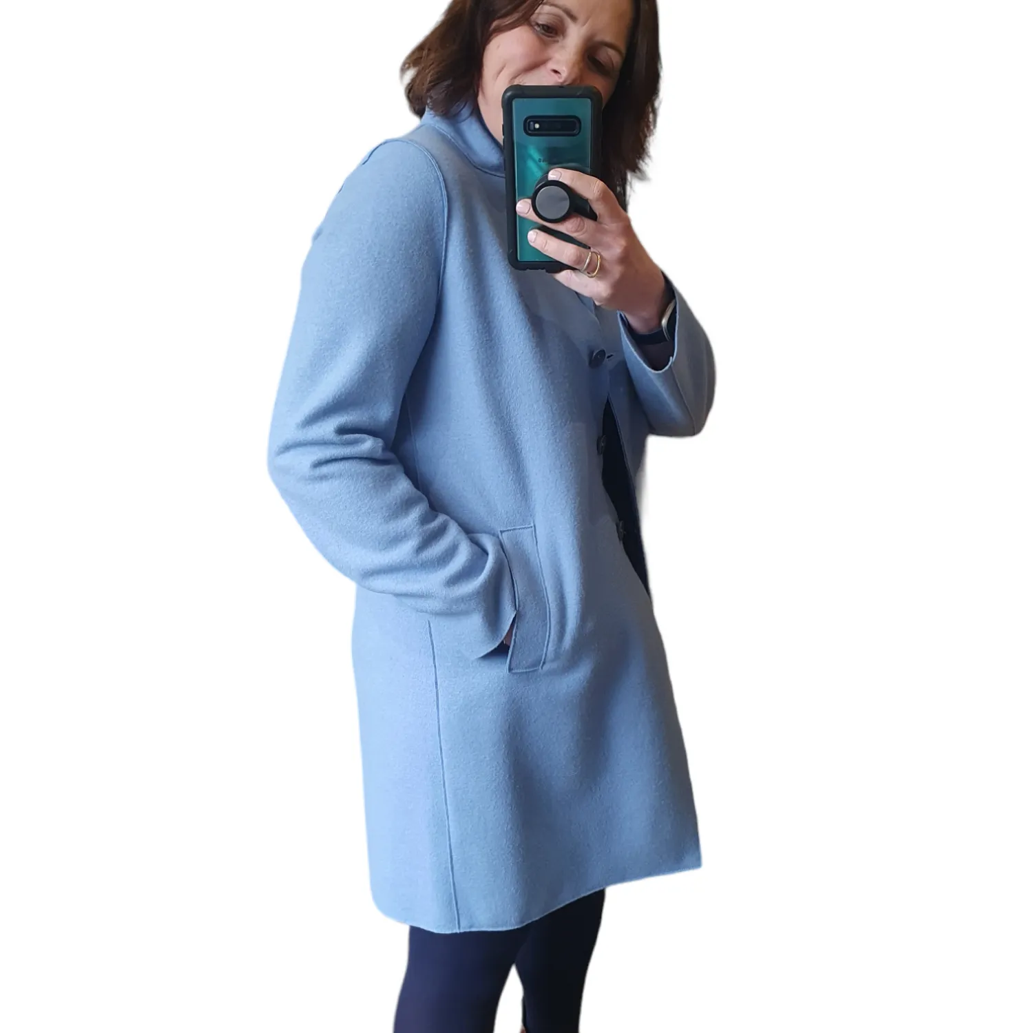 Powder Blue Wool Coat Marella, size 14