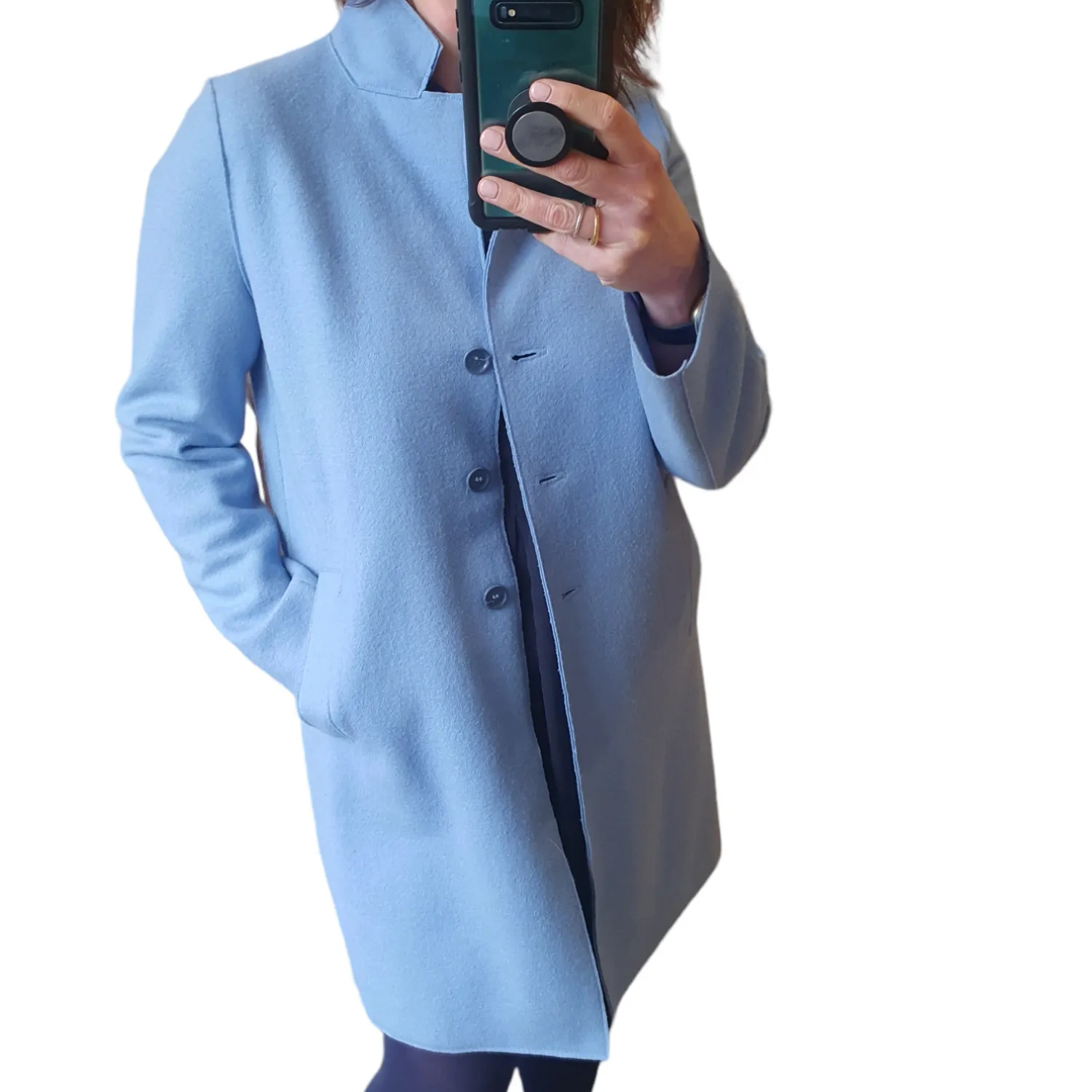 Powder Blue Wool Coat Marella, size 14