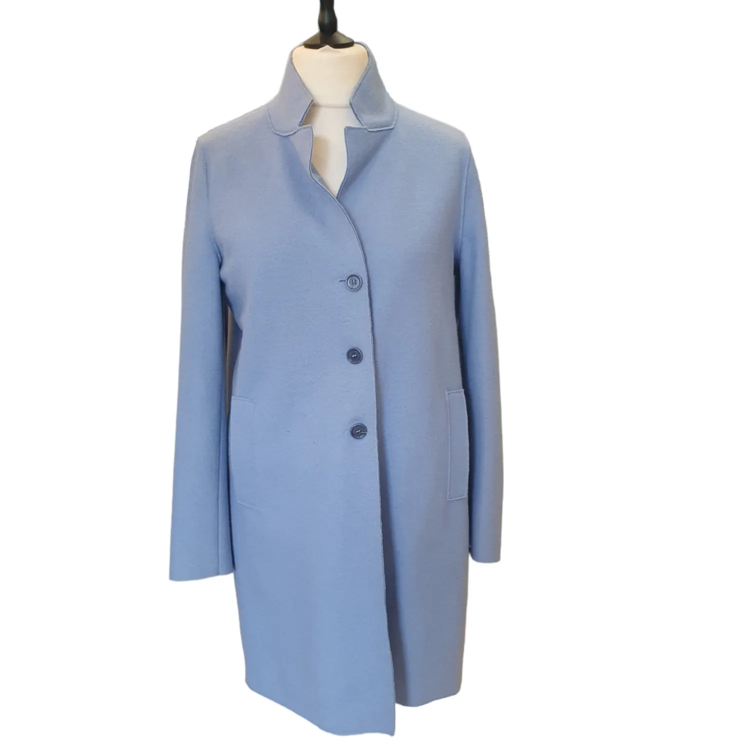 Powder Blue Wool Coat Marella, size 14