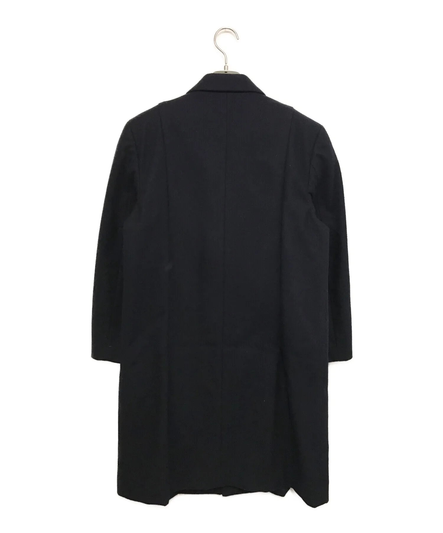 Preowned COMME des GARCONS Open Collar Tucked Design Wool Coat GC-040140