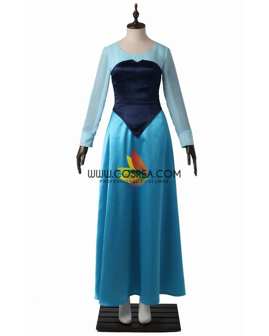 Princess Airle Little Mermaid Kiss The Girl Satin Chiffon Cosplay Costume