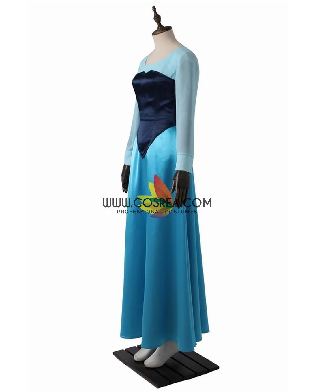 Princess Airle Little Mermaid Kiss The Girl Satin Chiffon Cosplay Costume