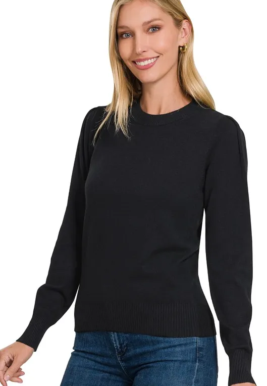 Soft Knit Top with Shoulder Detail