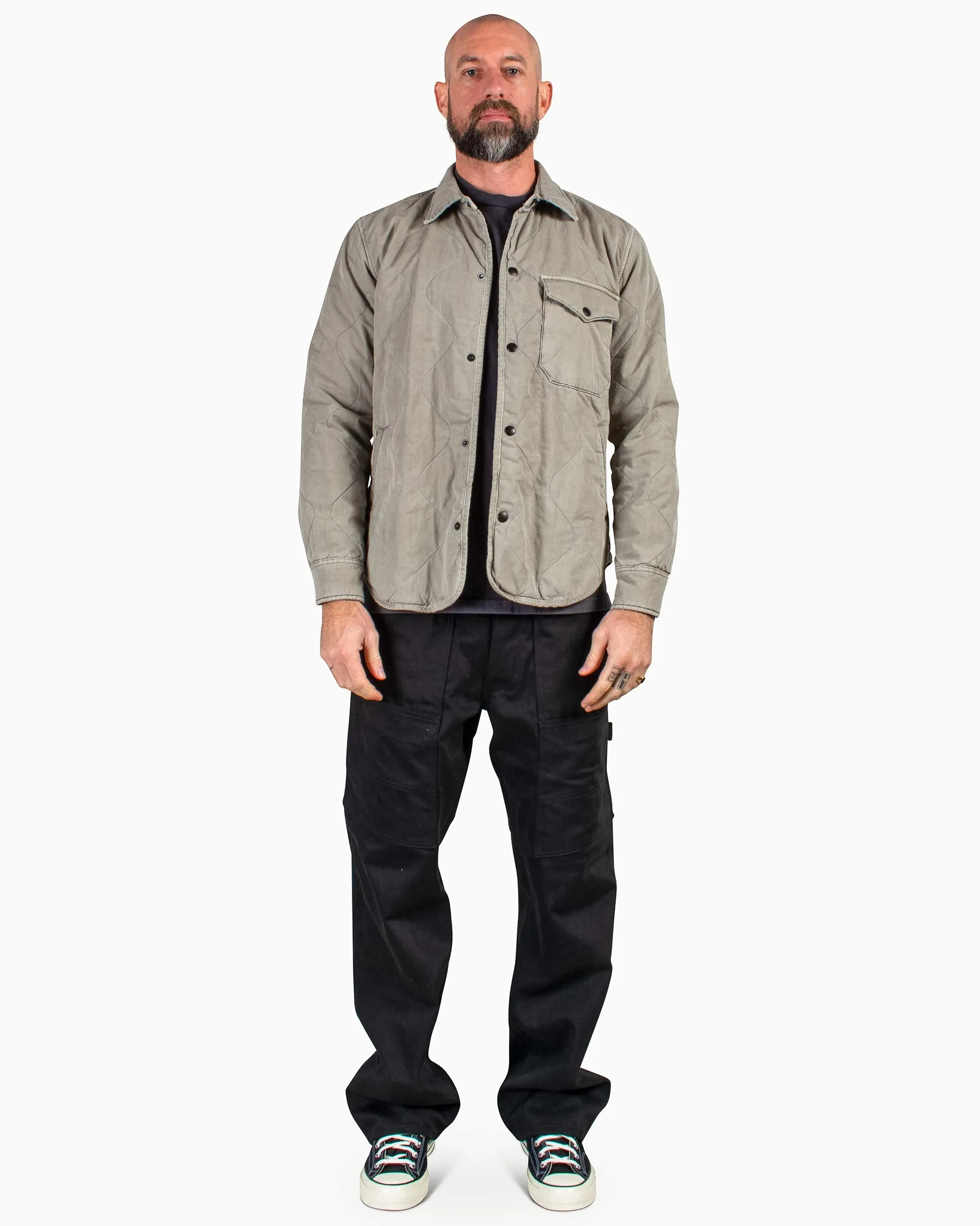 Save Khaki United Quilted Khaki Shirt Jacket