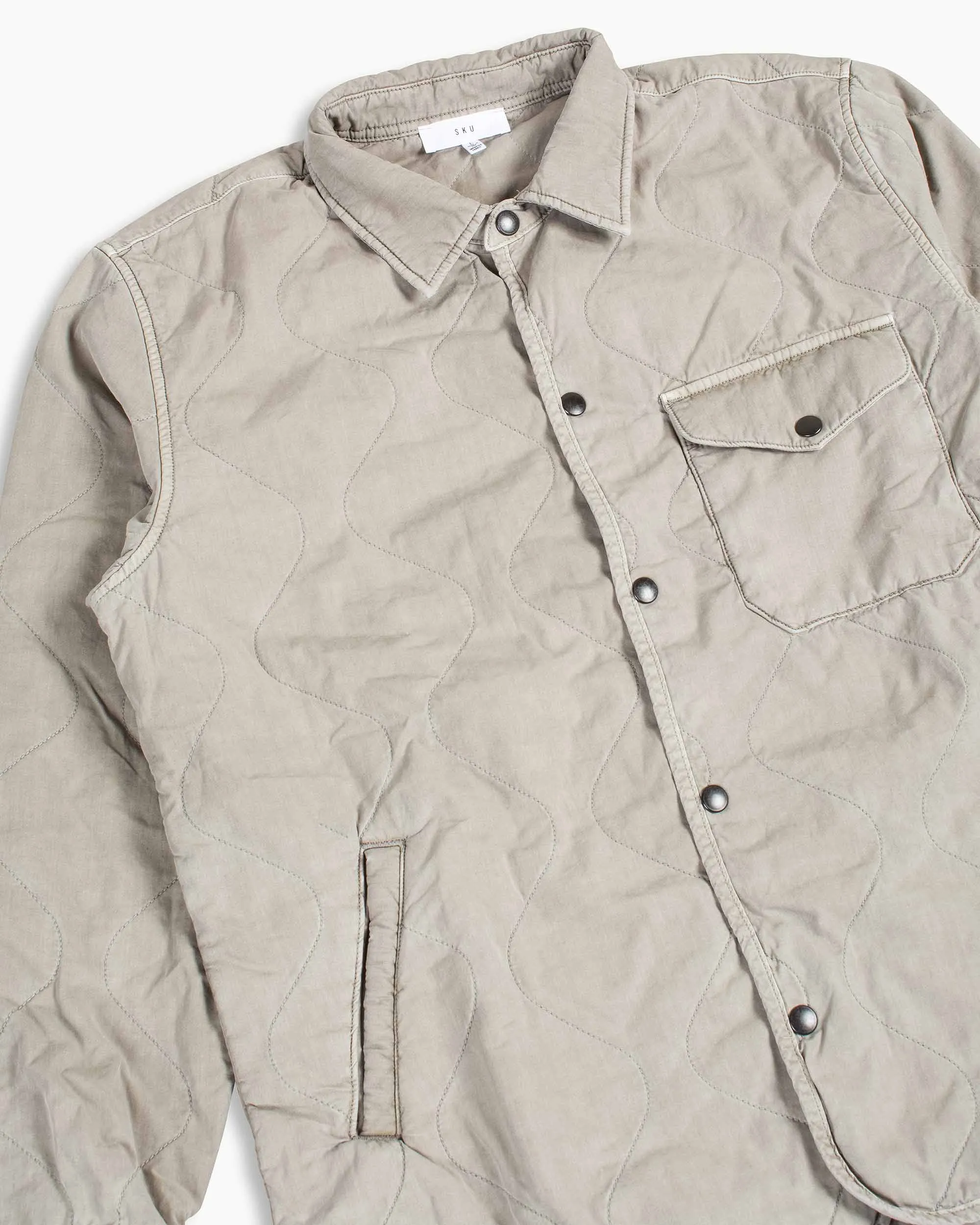 Save Khaki United Quilted Khaki Shirt Jacket