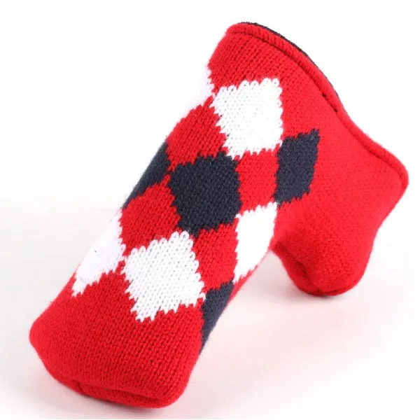 Red Classic Knit Putter Cover