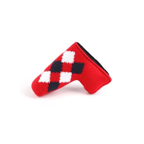 Red Classic Knit Putter Cover