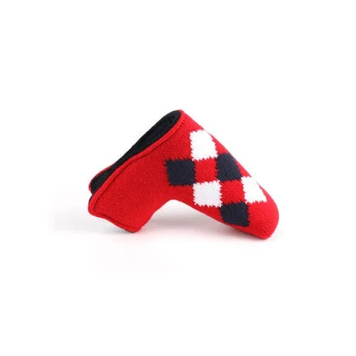 Red Classic Knit Putter Cover