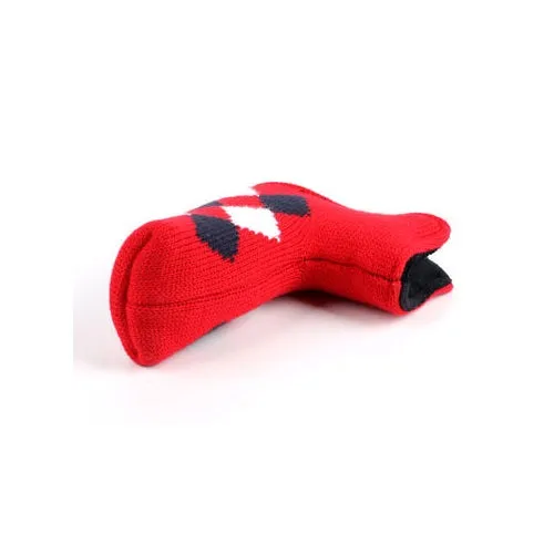 Red Classic Knit Putter Cover