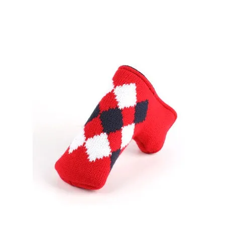 Red Classic Knit Putter Cover