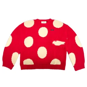 Red Mushroom Knit Sweater