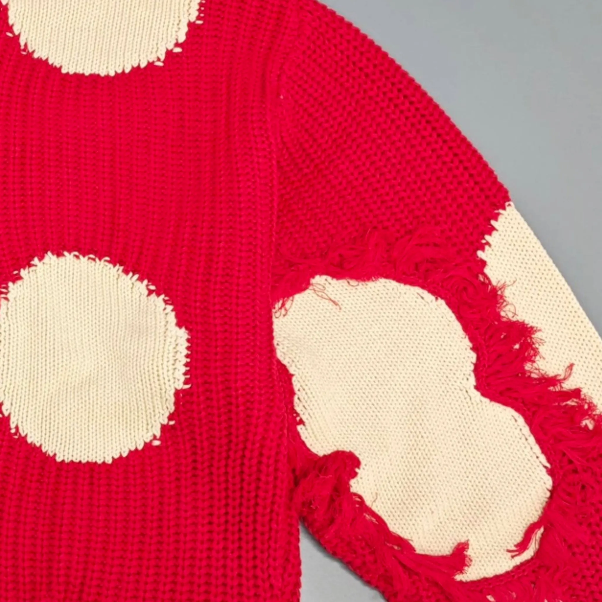 Red Mushroom Knit Sweater