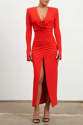 Rosita Red Midi Dress