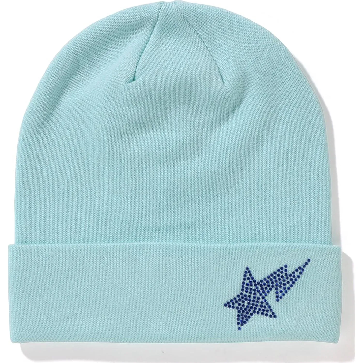 Knit Cap with Side Crystal Details,