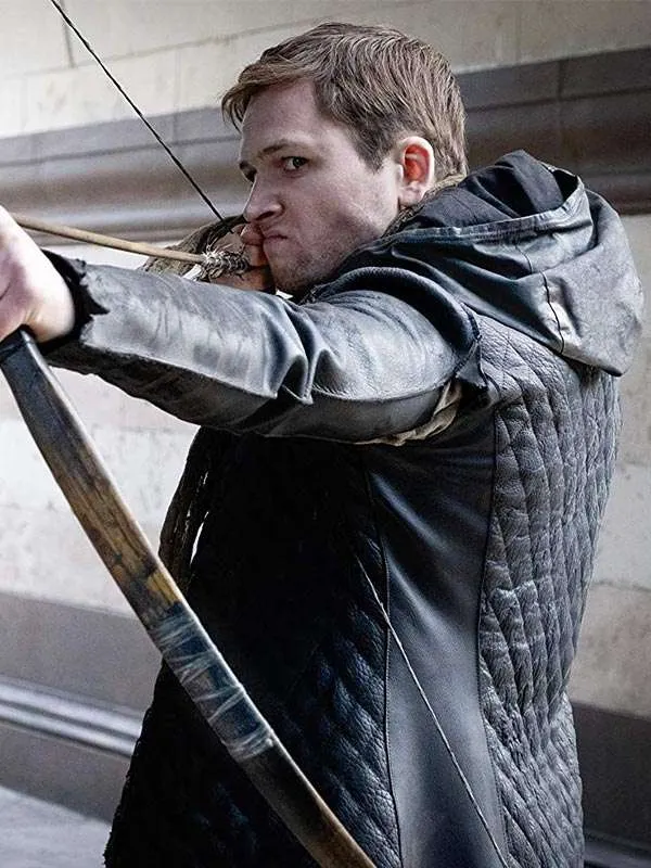 Robin Hood Taron Egerton Leather Quilted Coat by New American Jackets