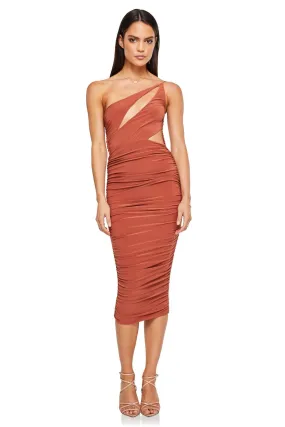 Rust Midi Dress - Nookie Envy