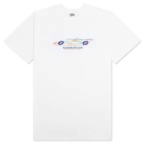 White Motorsport Short Sleeve Knit Top