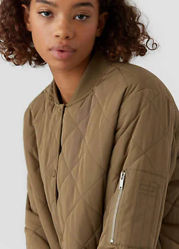 Short Stand-Up Collar Quilted Coat by Vero Moda