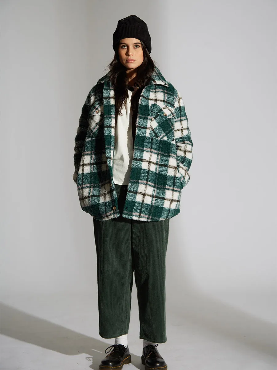 Silent Sherpa Jacket DARK PINE