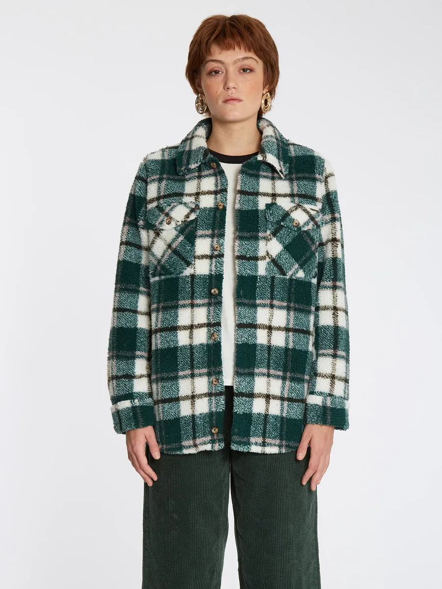 Silent Sherpa Jacket DARK PINE