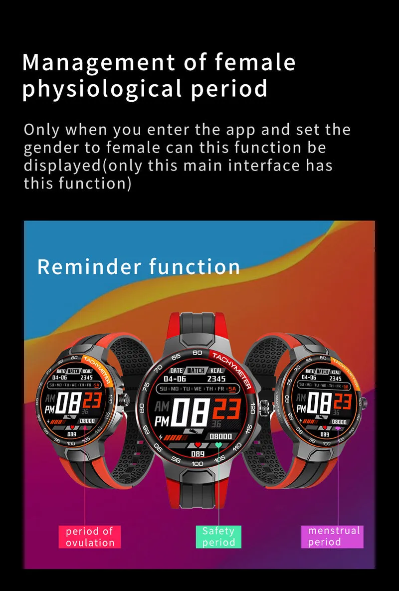 Universal Bluetooth Smartwatch for Heart Rate & Blood Pressure Monitoring