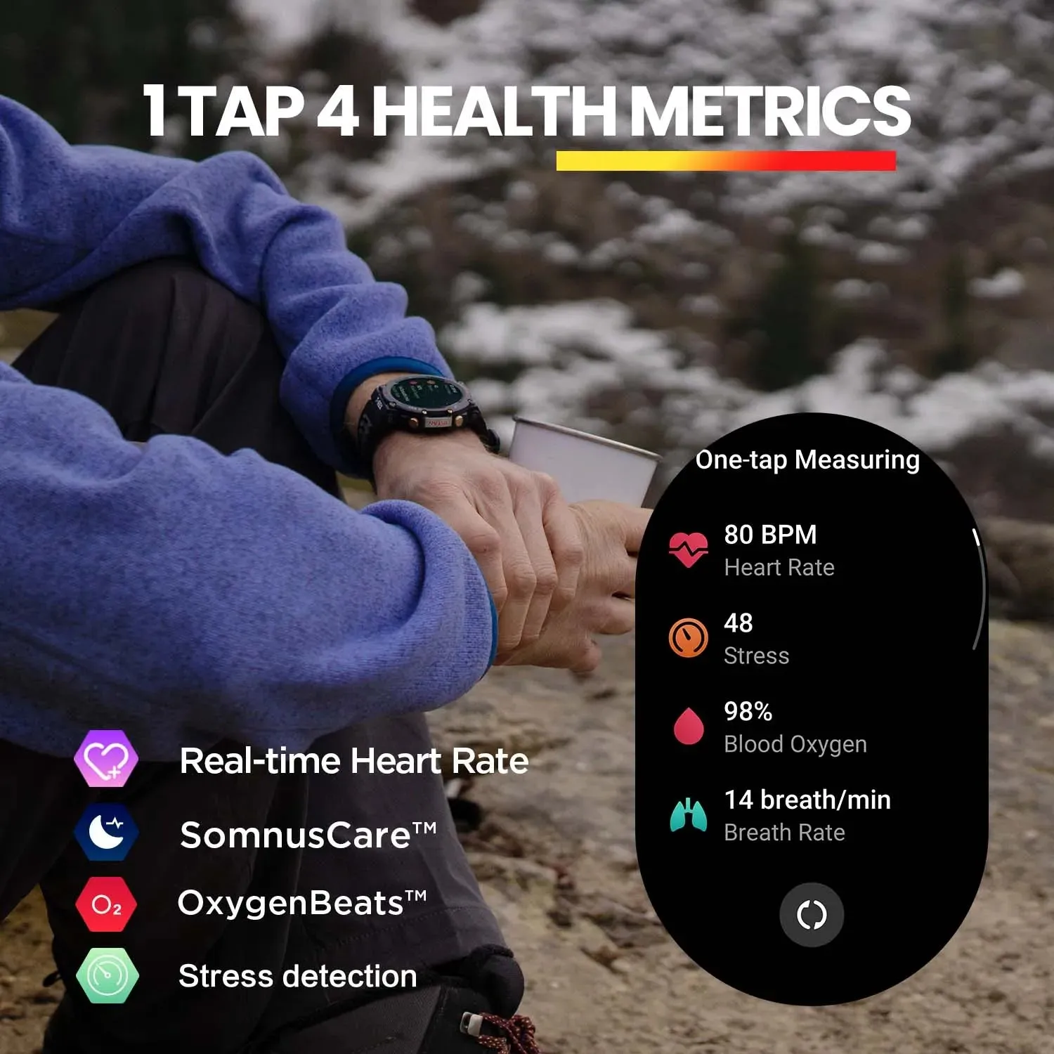 Dual Band Route Smartwatch with Multilanguage Support