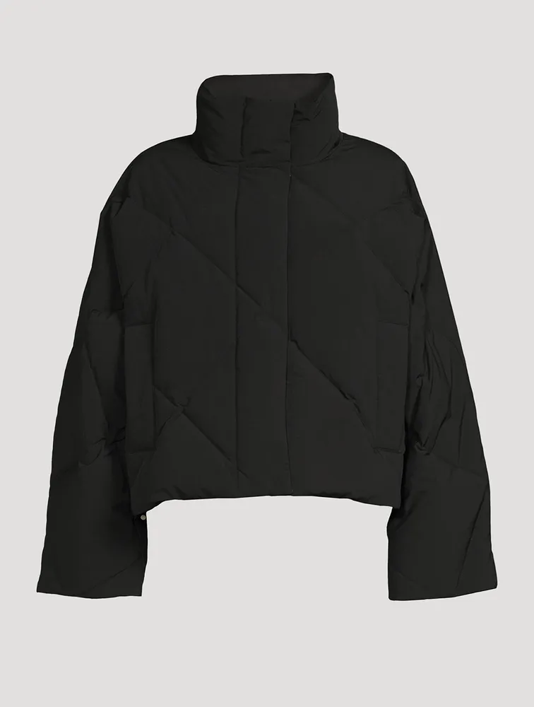 STAND STUDIO Short Quilted Down Coat: Aina Model